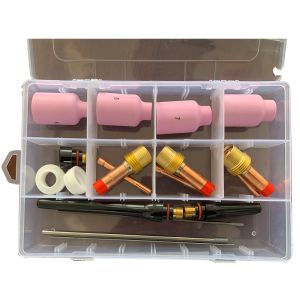 Welding Torch Gas Lens Wedge Collect Ceramic Nozzle Kit for Tig Welding
