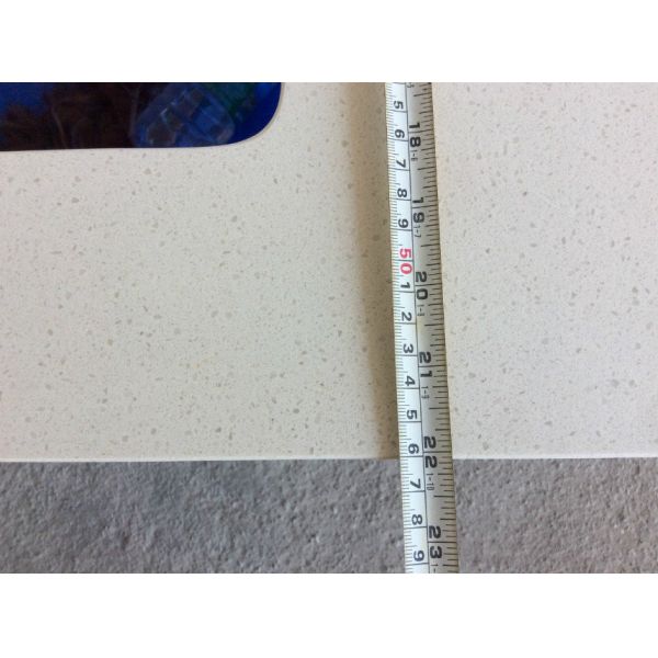 Solid Surface White Quartz Bathroom Vanity Tops With Granite Top / Sink