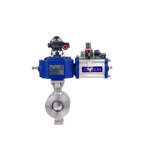 Double Acting Pneumatic Actuator Segment Ball Valve for Beverage Food Manufactur
