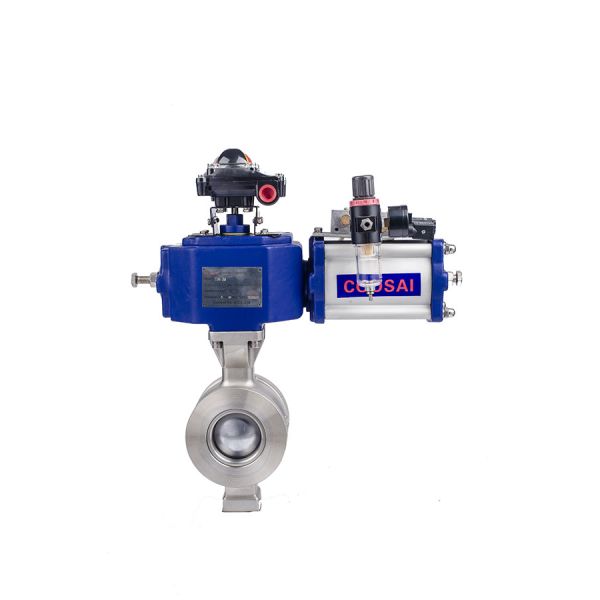 Quality NPS 10 Inch Flange / Wafer Type Pneumatic Actuator Segment Ball Valve wholesale