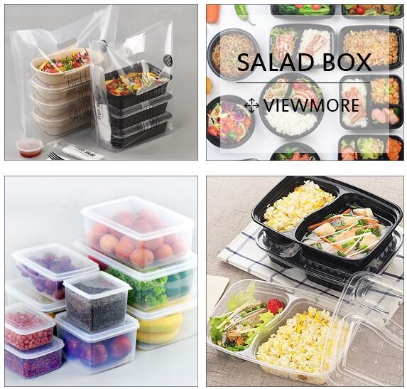Factory custom PET PP PS plastic salad box salad bowl and container boxes,PET