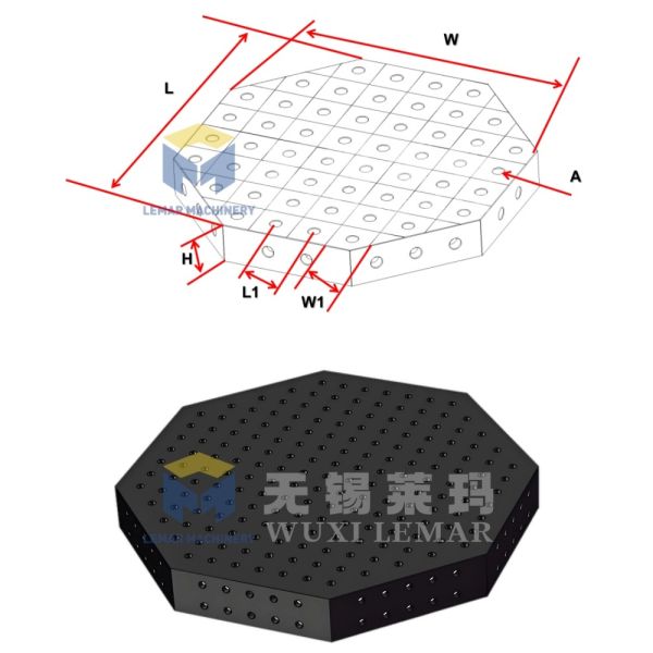 Octagonal Precision Welding Table Engraved Scale For Precise Measurement
