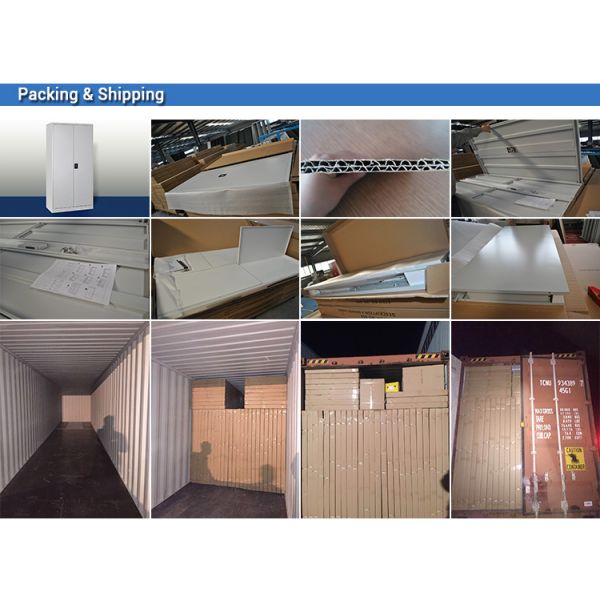 Office Furniture Metal Filing Cupboard 4 Adjustable Shelf File Cabinet