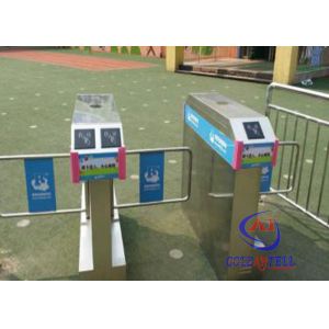Cheap Double motor remote control Swing barrier gate with fingerprint and RFID reader for sale