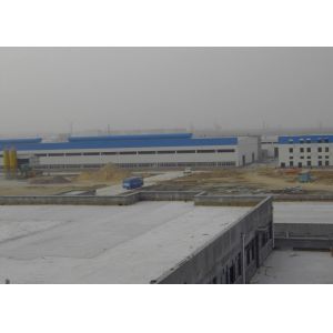 Heavy Steel Structure Workshop Construction With Alkyd Primer Surface Treatment