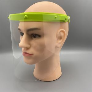 Adjustable Anti-fog Full Face Shield 1 Frame 5 Plastic Visors Film Anti Saliva