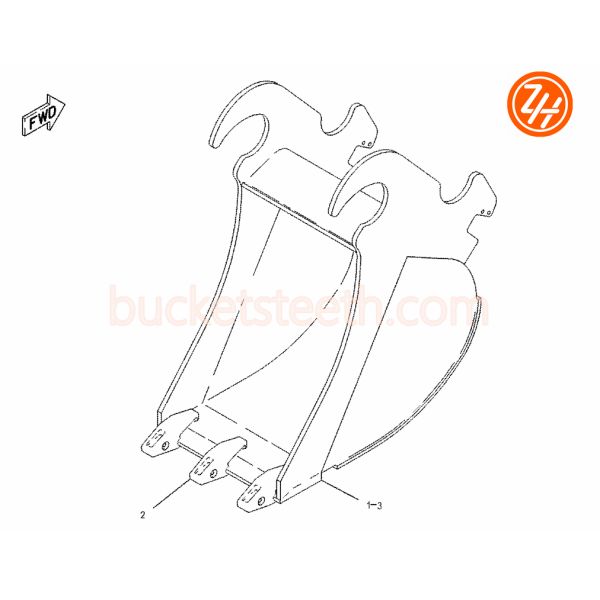 6Y3254 E312 J250 Excavator Bucket Teeth Adapter 48HRC Bucket Parts
