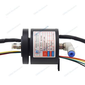 Integrate Pneumatic Rotary Union Combine Conductive Swivel With Encoder Signal