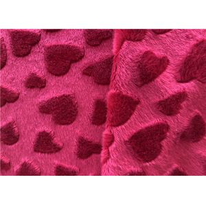 Cheap Heart Pattern Knit DTY Brush Minky Plush Fabric 100 Polyester for sale