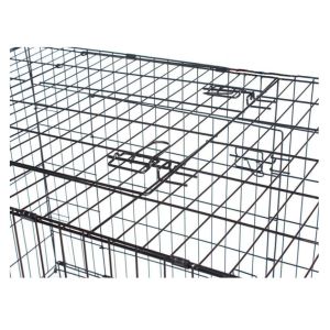 42'' Black Powder Coated Wire Mesh Small Size Dog Kennel with ABS Plastic Tray