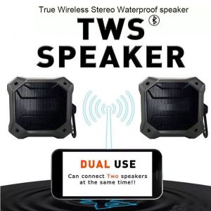 TWS Wireless Waterproof Bluetooth Speaker , Portable Stereo Speaker With