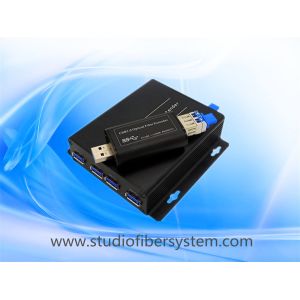 4Port USB3.0 over dual or single SM/MM fiber to 250m for industrial printer