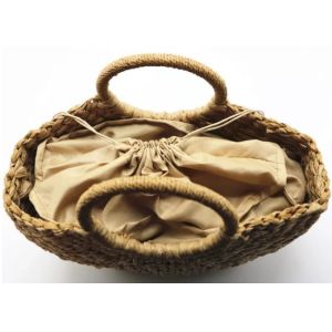Practical Beach Round Straw Handbag Woven Portable For Women