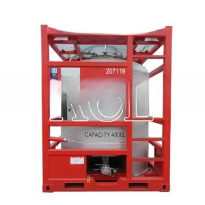 China 2900L-5000L Capacity Vertical Offshore Tank Container with Lifting Frame Weld Seam Acid Cleaning and Passivation Finish on sale