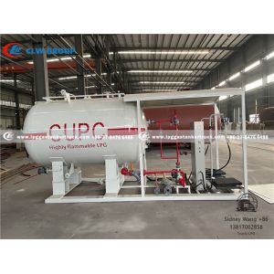 5000 Liters 2.5 Tons LPG Skid Station With Cylinder Filling Scales