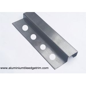 China Brushed Black Titanium Stainless Steel Square Box Tile Trim With 12mm Depth on sale