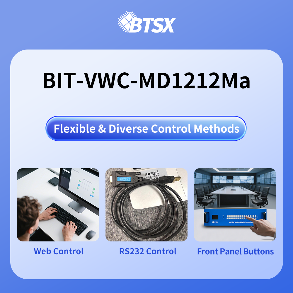 Lightweight 8KG HDMI 4K Matrix with 12 X HDMI Type A Female Input Interfaces