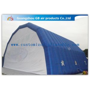 Blue Arch Tent Hand Printing Inflatable Air Tent Dome Inflatable Stage for Event
