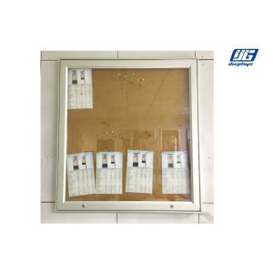 China Outdoor Waterproof Lockable Aluminum Frame Door Open Cork Billboard Case on sale