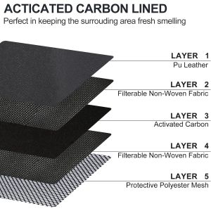 Black Color Large Capacity Storage Waterproof Custom Travel Smell Proof Bag With