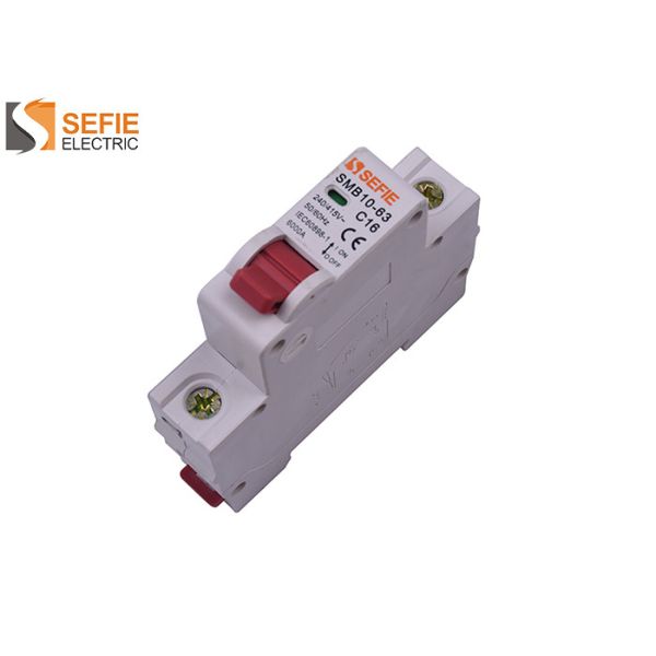Quality Electrical MCB 6A Mini Circuit Breaker 1P / 2P / 3P / 4P Breaker  Plastic Material wholesale