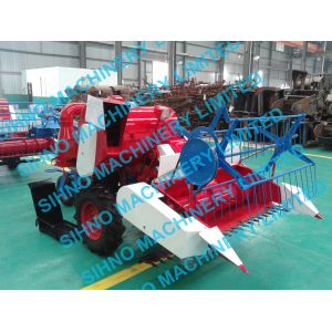 Cheap mini paddy combine harvester with Tyre wheel for sale