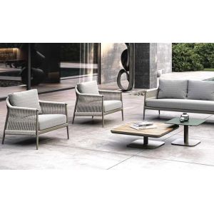 Cheap Rope sofa set aluminum frame outdoor or indoor use for sale