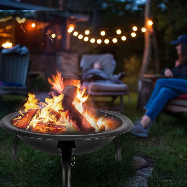 Outdoor Wood Burning Brazier Charcoal Barbecue Pit Steel For Camping Beach