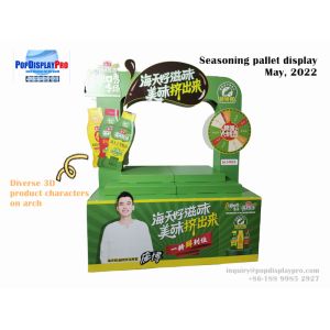 Yonghui Store Haday Store Cardboard Pallet Display 500KGS For Oyster Sauce