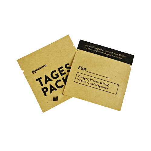 Custom Printed Coffee Loose Tea Sample Sachets 8x8cm Kraft Paper Bag Recyclable