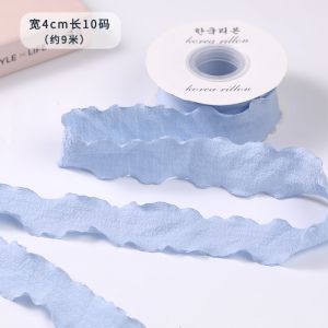 40mm Valentine'S Colored Jute Ribbon Linen Wrinkle Edge Jute Lattice Ribbon