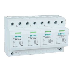 BR-50GR 1P 50kA Type 1 Surge Protective Device Ac Din Rail Surge Arrester SPD