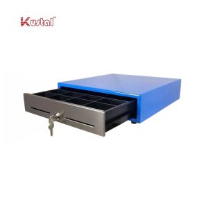KST-410R Blue RJ11 24V 5B8C Stainless Panel POS Cash Drawer 410