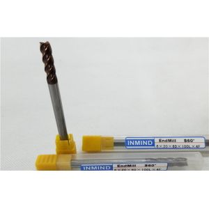 Long Length ALTiN / TiN Coating Carbide Square End Mill Diameter 1.0mm - 20mm