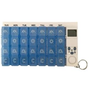 Digital 7days pill reminder pill box case timer w/ alarm electronic medicine Tools Pill Cases