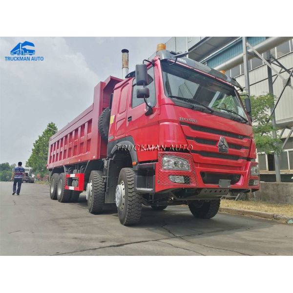 Quality 12 Wheel 371HP Sinotruk Howo 8x4 Dump Truck With Top Warning Light wholesale