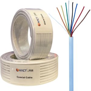 4x0.22mm2 Shielded Alarm Cable with 7*0.2mm CCA Drain Wire and White PVC Outer