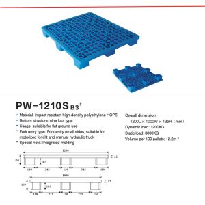 Cheap Nine Foot Style Stackable Plastic Pallet For Environmental Friendly Storage for sale