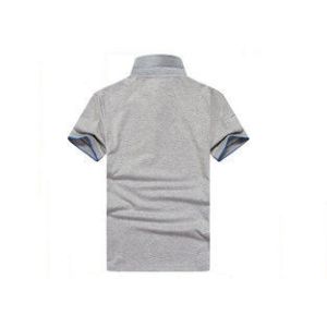 Mens Business Polo Shirts Anti - Shrink Plain Color With 3 Plastic Buttons