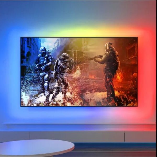 18W LED TV Backlights 6.56ft Waterproof USB Strip Lights With Timer Function