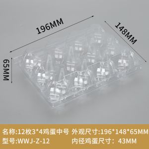 Clear Plastic Egg Cartons - Clear Containers With Date Labels - Bulk Egg Storage