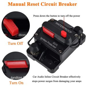 Thermoset Plastic Automotive Circuit Breakers / Hi Amp Breakers 80A