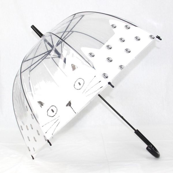 Quality Collapsible Clear Plastic Umbrellas , Durable Dome Clear Folding Umbrella wholesale