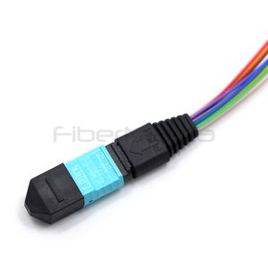 MPO Patch Cord MTP to LC Cable with 12 Core Ribbon Fiber 0.9mm Cable and 12