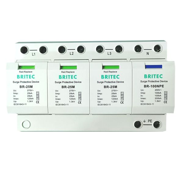 BR-25M 3+1 Surge Protective Device Industrial Power Protectionac type 1 spd spd