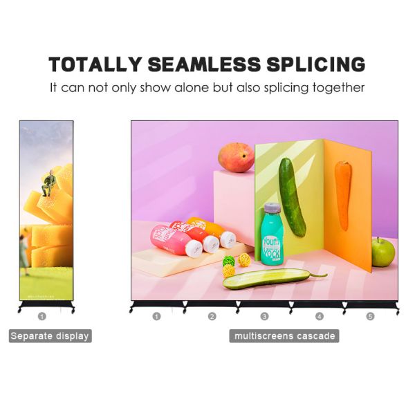 Digital Video Advertising LED Mirror Screen Indoor Ultra Thin Portable P1.75 P2 P2.5