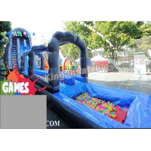 Cheap Blue / Green Customized Inflatable Water Slide With Constant Blowing System for sale