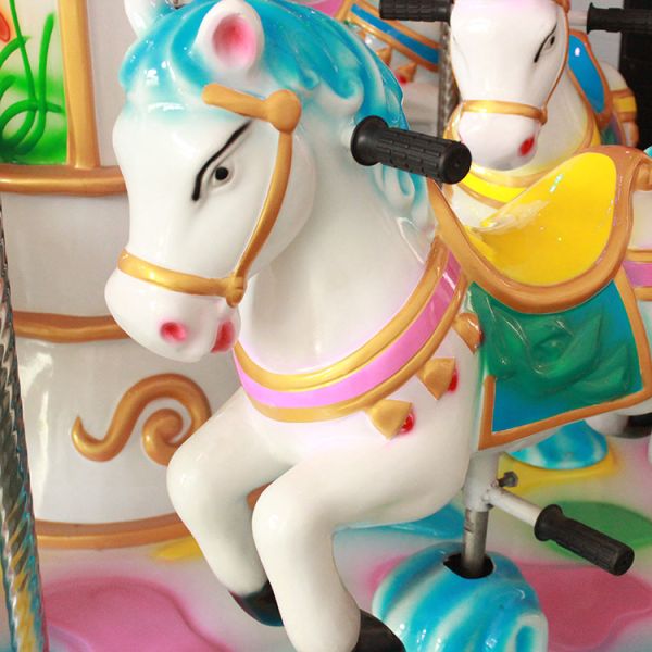 6 Players Amusement Park Carousel Rides Coin Operated Kids Arcade Game Machine