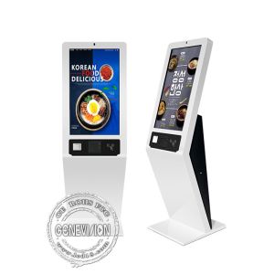 Self Service Ordering Lcd Touch Screen Monitor Kiosk 32 Inch With Bill Payment