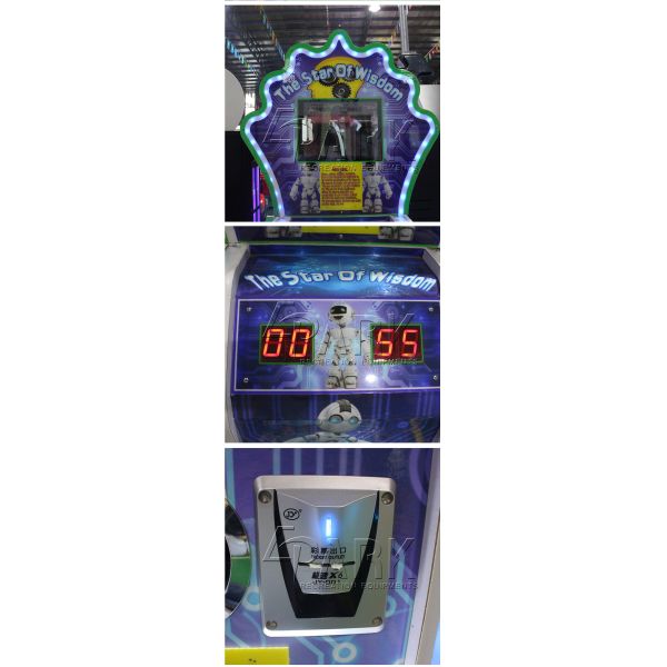 Foot Touching Floor Ticket Redemption Game Machine With Plastic Material